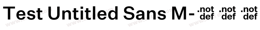 Test Untitled Sans M字体转换